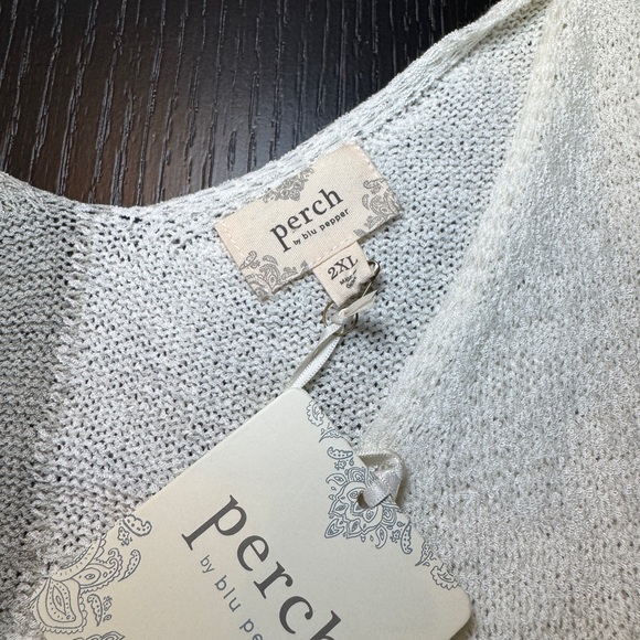 Perch by Blu Pepper Colorblock Knit Tank Top 2XL NWT - Picture 3 of 5